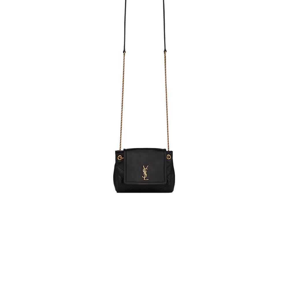 Black YSL MINI NOLITA IN LAMBSKIN