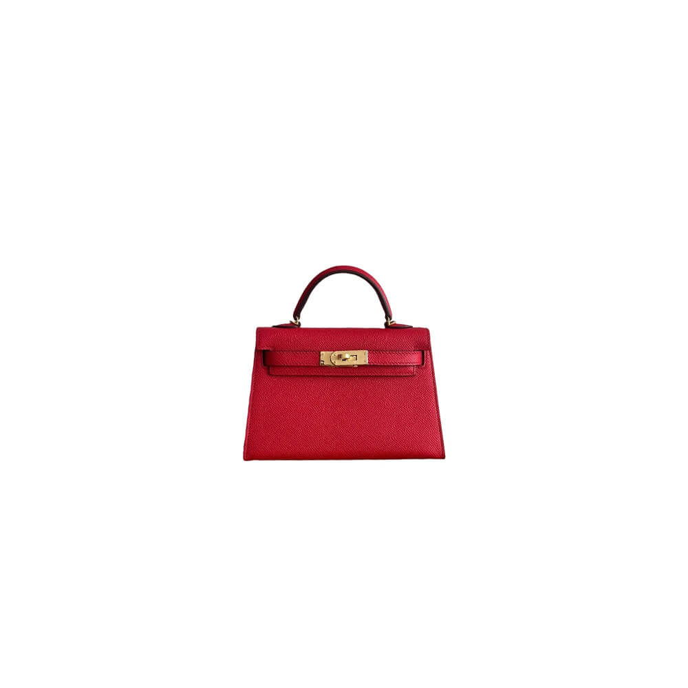 Ruby Red Hermes Mini Kelly II (Best
 Grade)