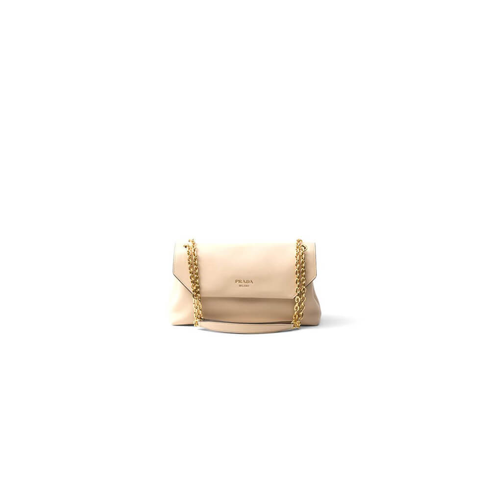 Travertine Prada Medium leather shoulder bag (Best
 Grade)