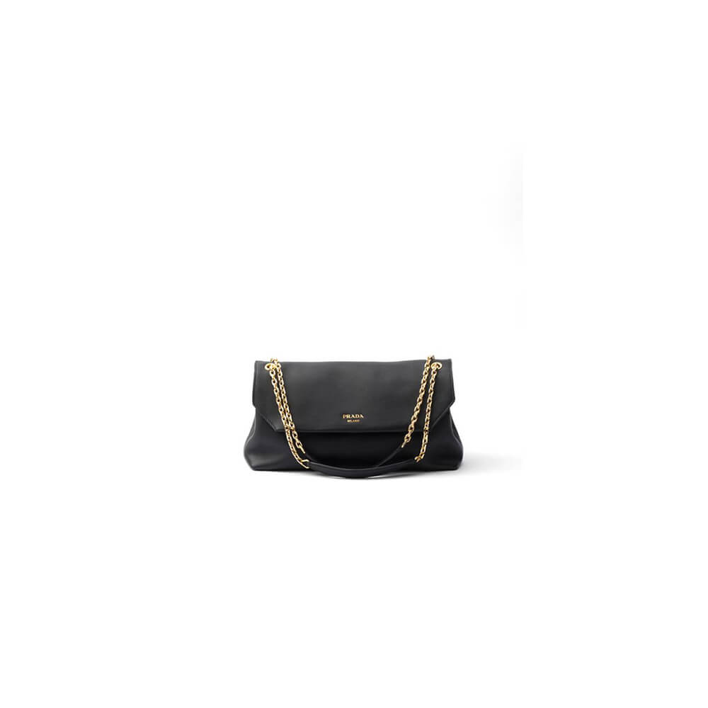 Black Prada Medium leather shoulder bag (Best
 Grade)