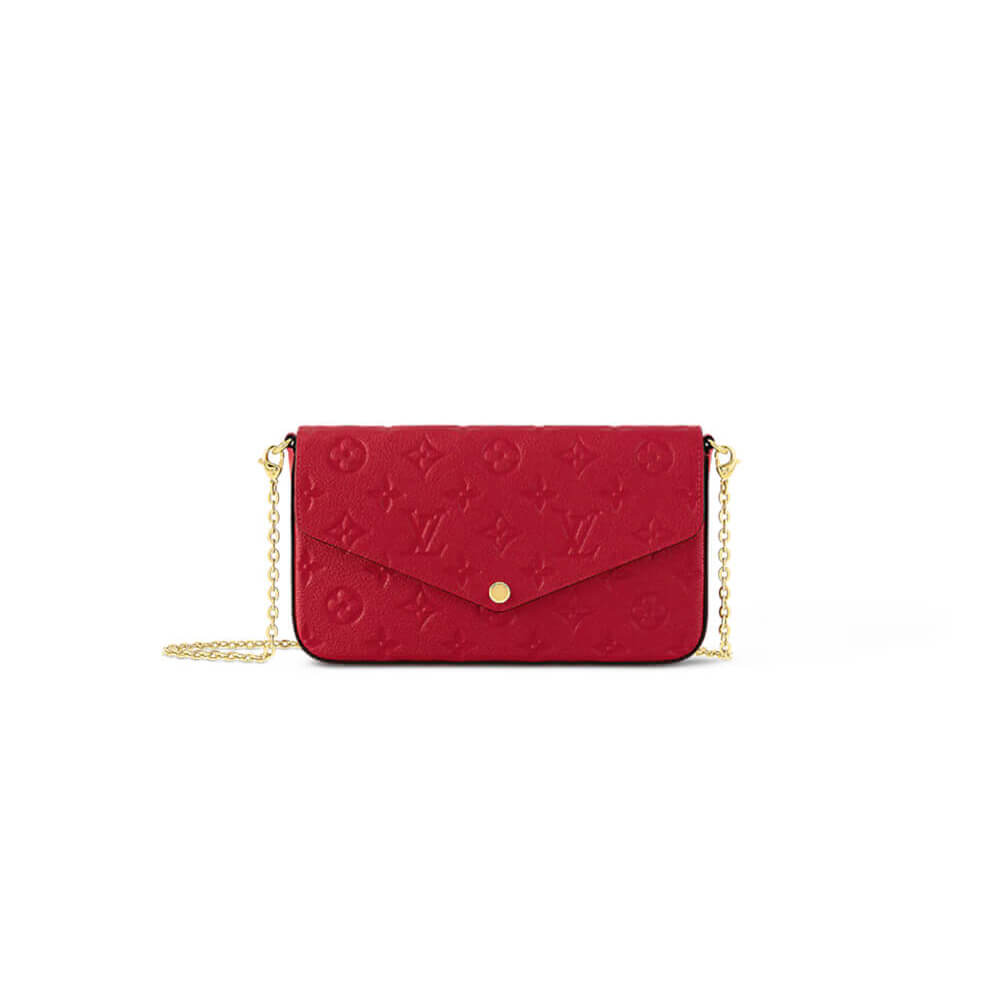 Scarlet Red LV Felicie Pochette