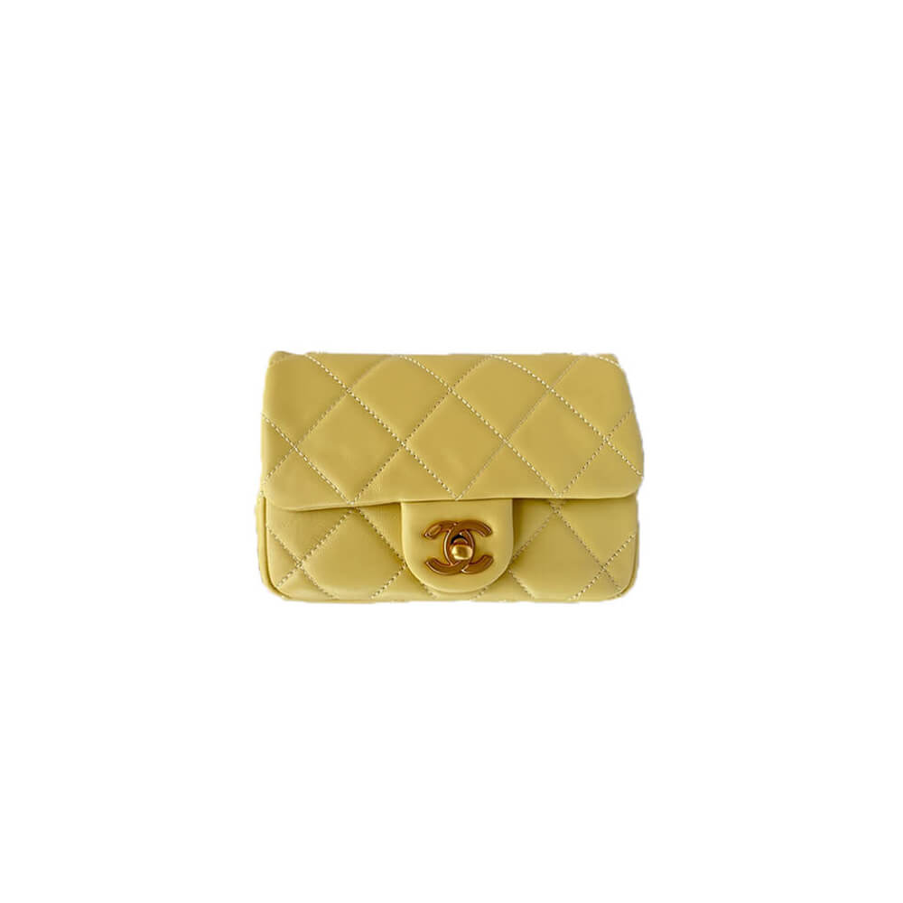 Yellow Chanel MINI FLAP BAG