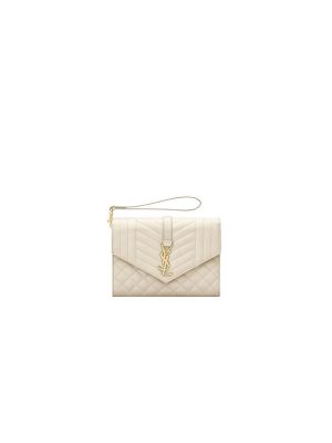 YSL CASSANDRE matelasse leather flap clutch