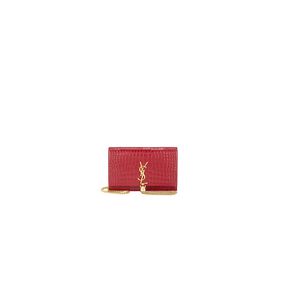 YSL KATE EMBOSSED SHOULDER BAG