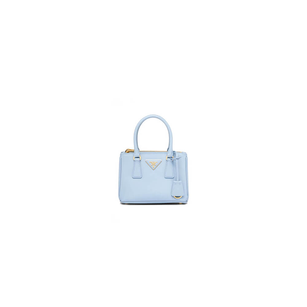 Light Blue Prada Galleria Saffiano leather mini-bag