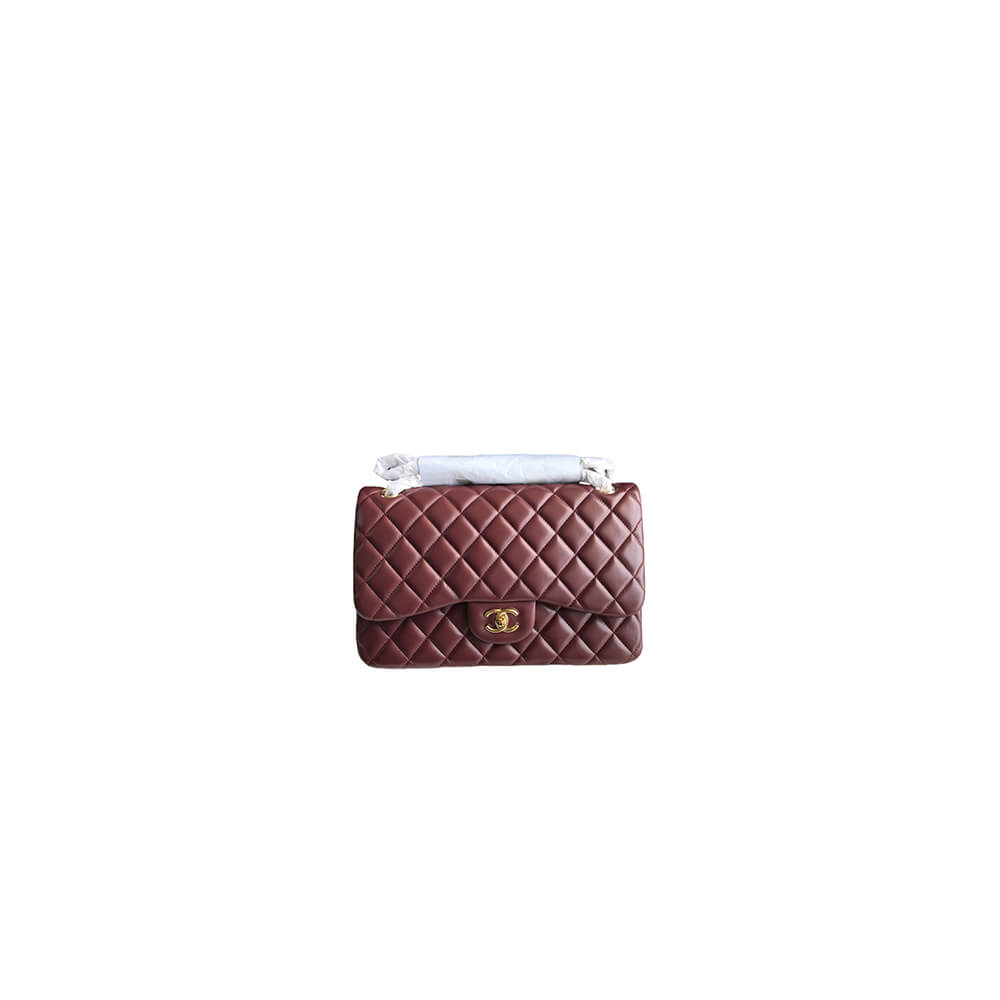 Claret CHANEL LARGE CLASSIC HANDBAG (Best
 grade)