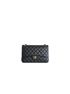 Black CHANEL LARGE CLASSIC HANDBAG (Best
 grade)