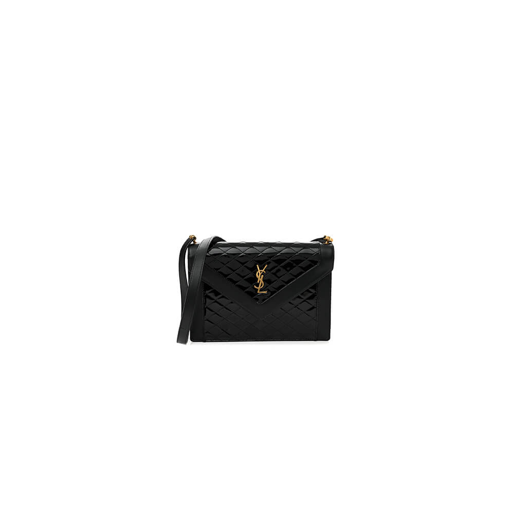 Black YSL Quilted Gaby Shoulder Bag