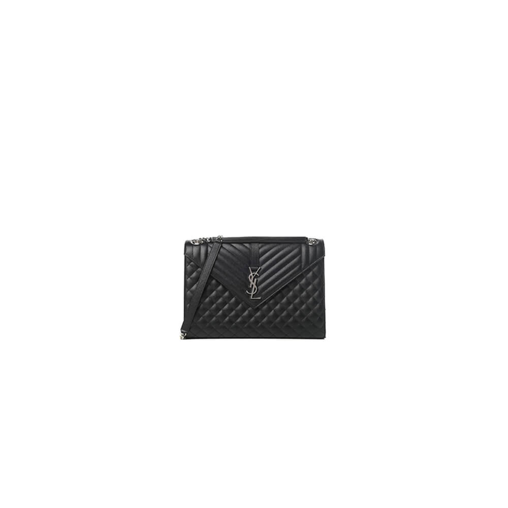 Black YSL Large Envelope Bag