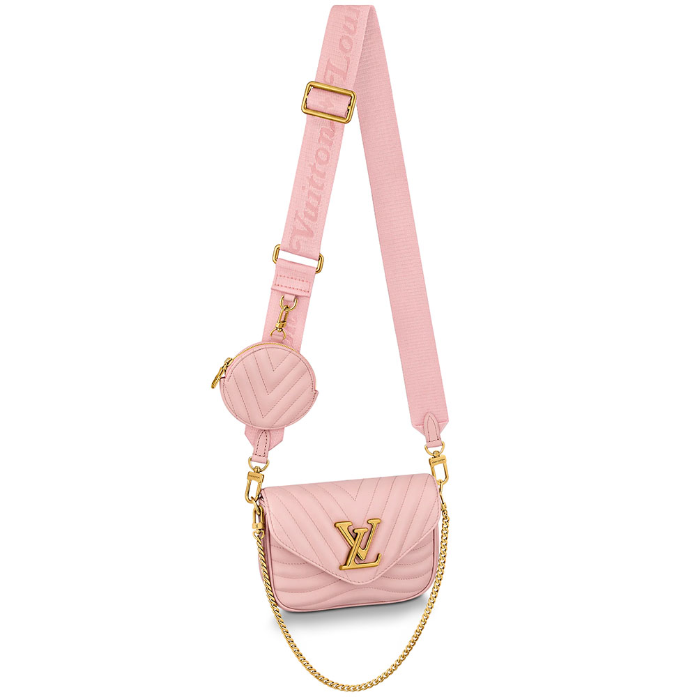Rose Ballerine LV New Wave Multi Pochette Handbag