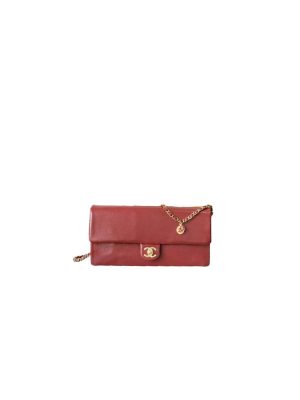 Burgundy CHANEL Long Flap Bag (Best
 grade)