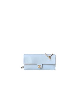 Light Blue CHANEL Long Flap Bag (Best
 grade)