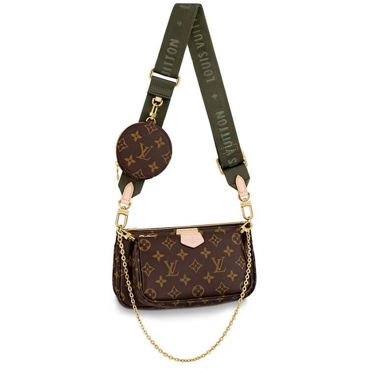 Khaki LV Multi Pochette Accessoires
