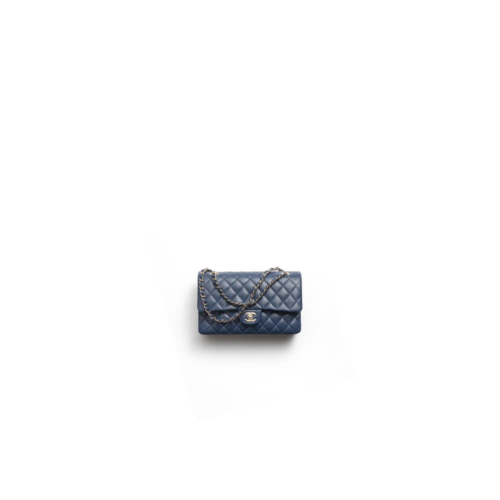 Dark Blue CHANEL CLASSIC 11.12 HANDBAG (Best
 grade)