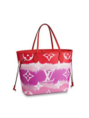 Red LV Escale Neverfull MM Tote