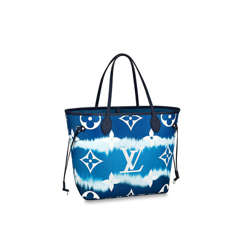 Blue LV Escale Neverfull MM Tote