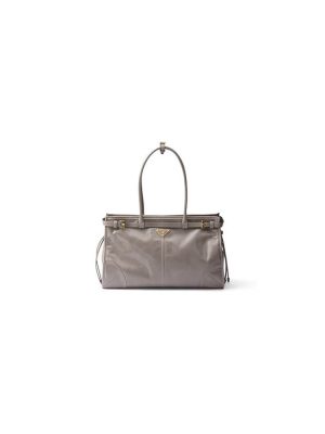 Pewter Prada Large leather handbag (Best
 grade)