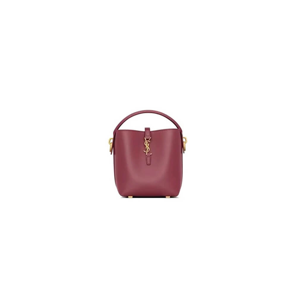 Burgundy YSL LE 37 small in shiny leather