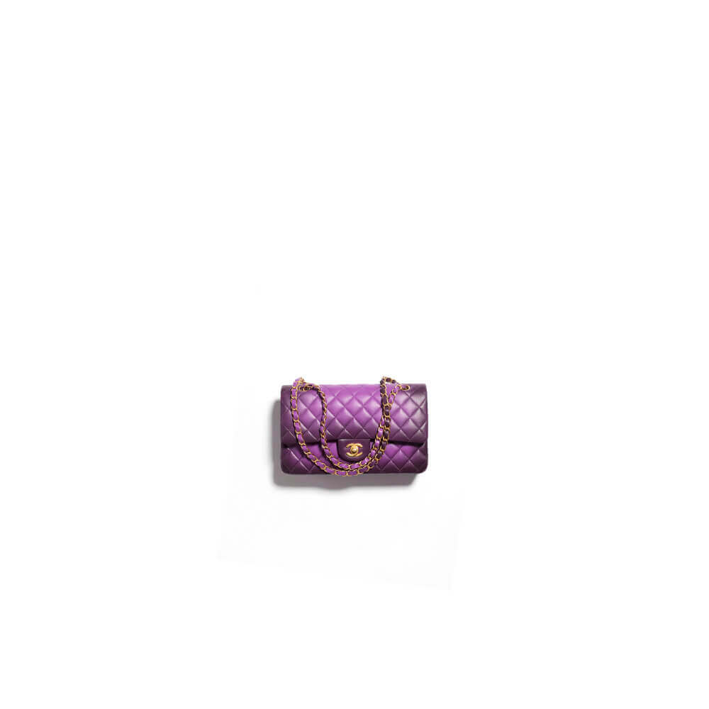 Purple CHANEL CLASSIC 11.12 HANDBAG (Best
 grade)