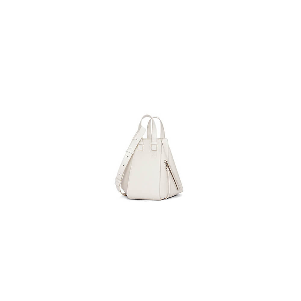 White Loewe Small Hammock bag in soft grained calfskin