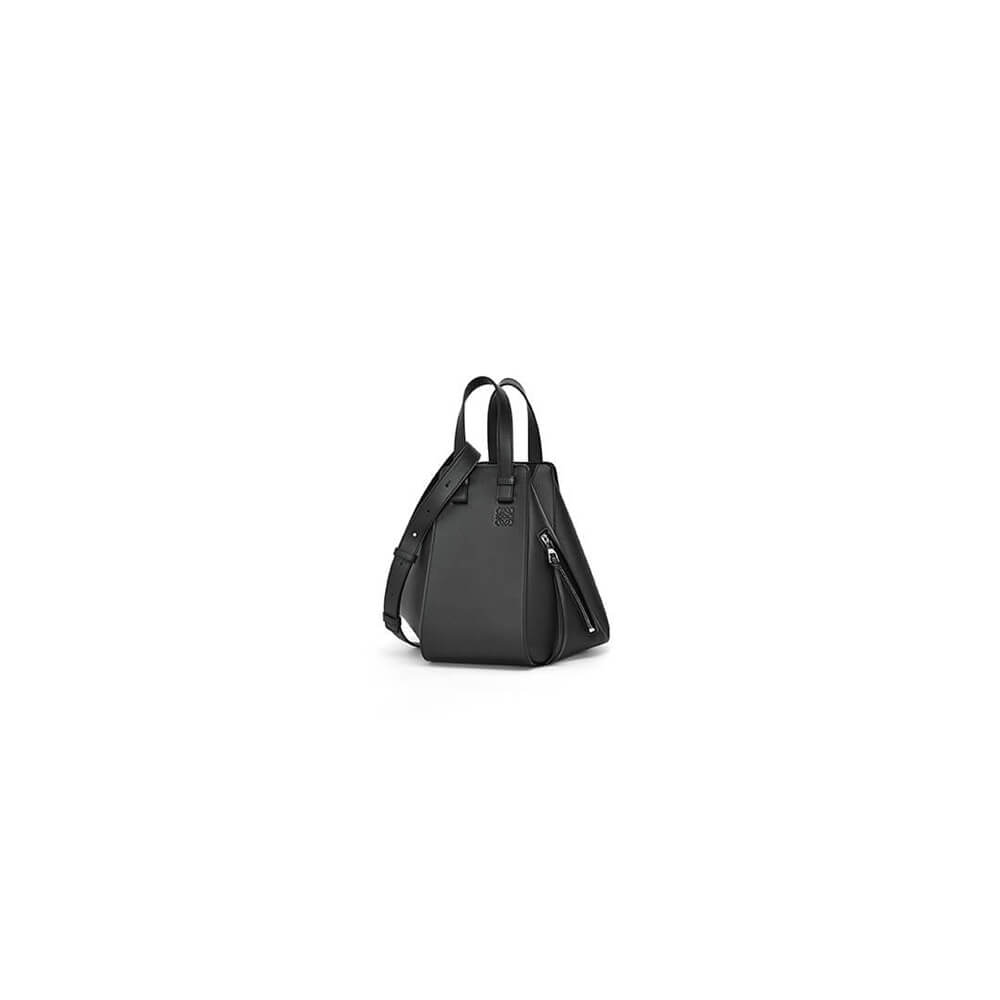 Black Loewe Small Hammock bag in soft grained calfskin