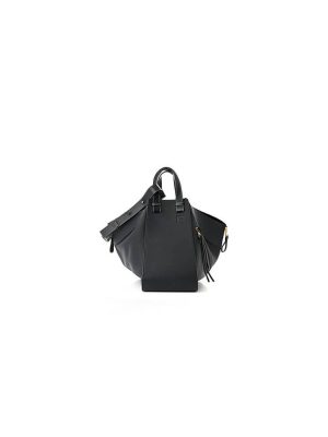 Black Loewe Small Hammock bag in soft grained calfskin