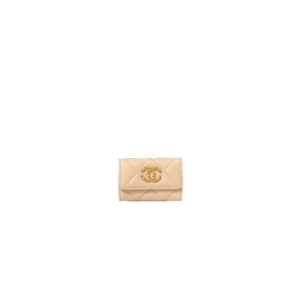 Chanel 19 flap card holder