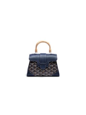 Navy Blue Goyard Saigon Souple Mini Bag