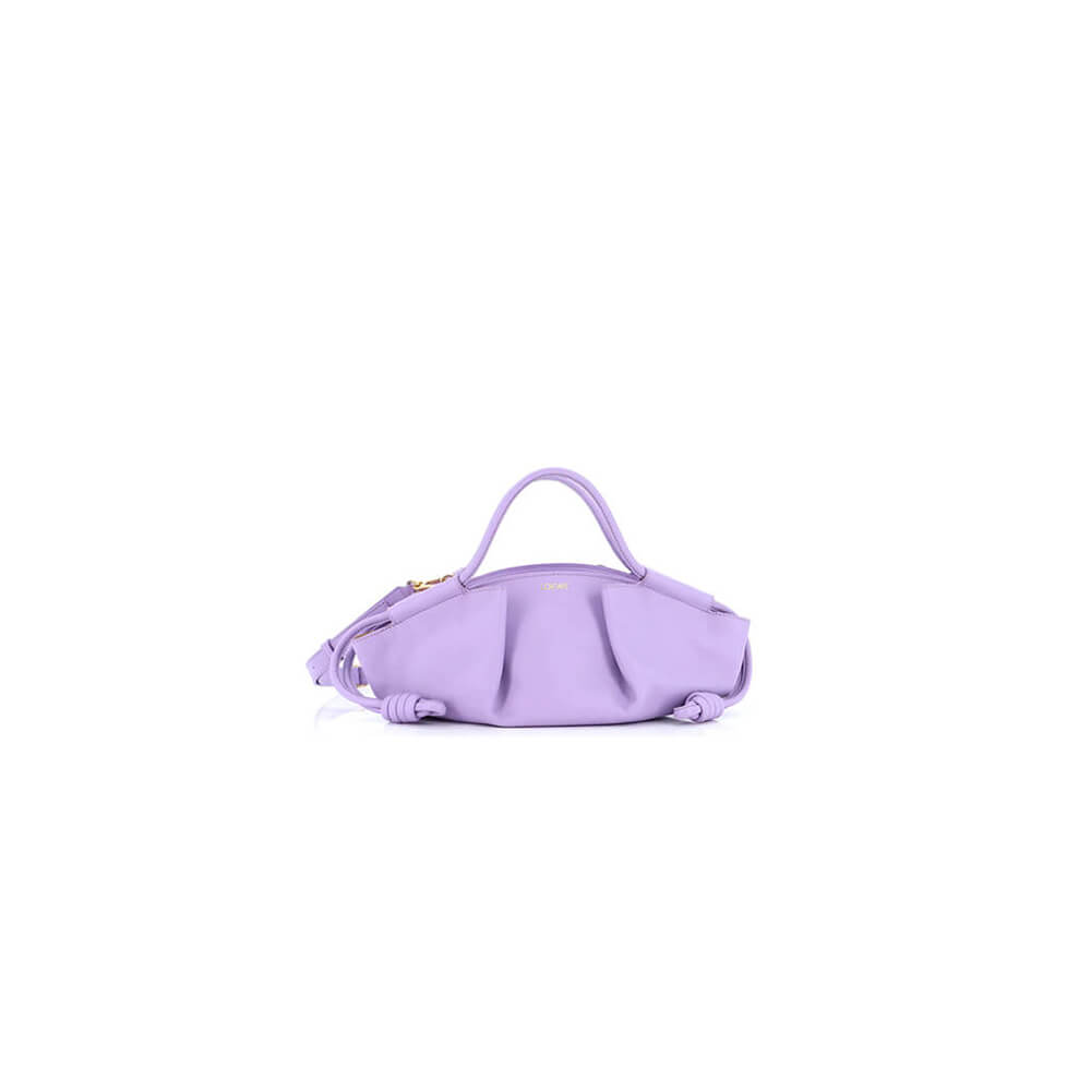 Purple Loewe Small Paseo bag in shiny nappa calfskin (Best
 grade)