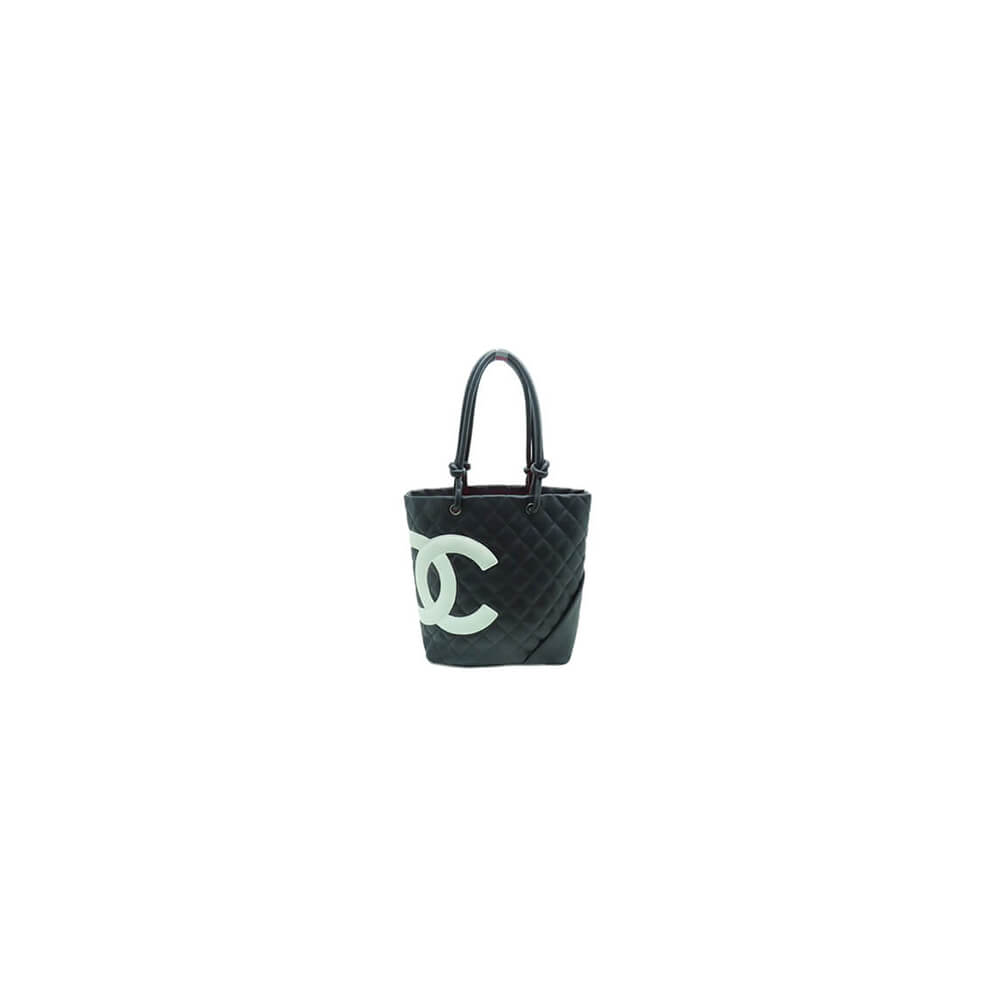 Black & White Chanel Cambon Line Medium Tote (Best
 grade)