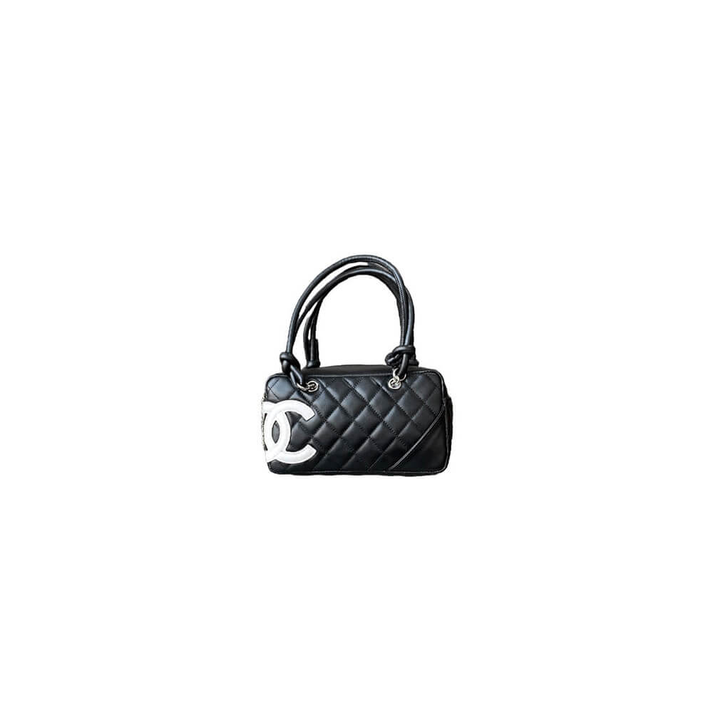 Black & White Chanel Mini Cambon Line Tote (Best
 grade)