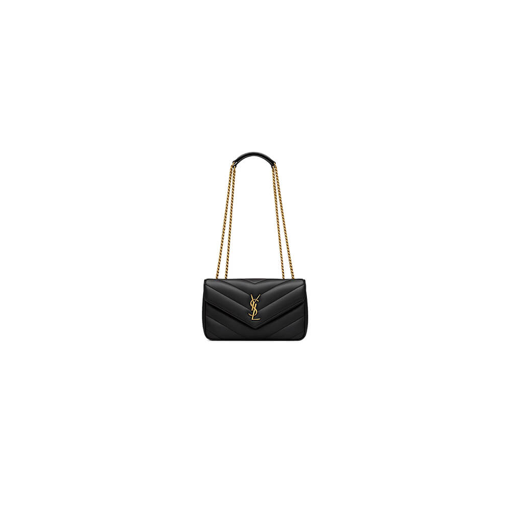 Black YSL LOULOU small in MATELASSE lambskin