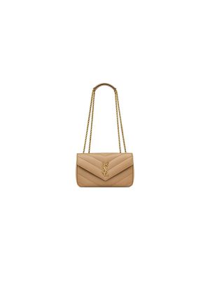 Beige YSL LOULOU small in MATELASSE lambskin
