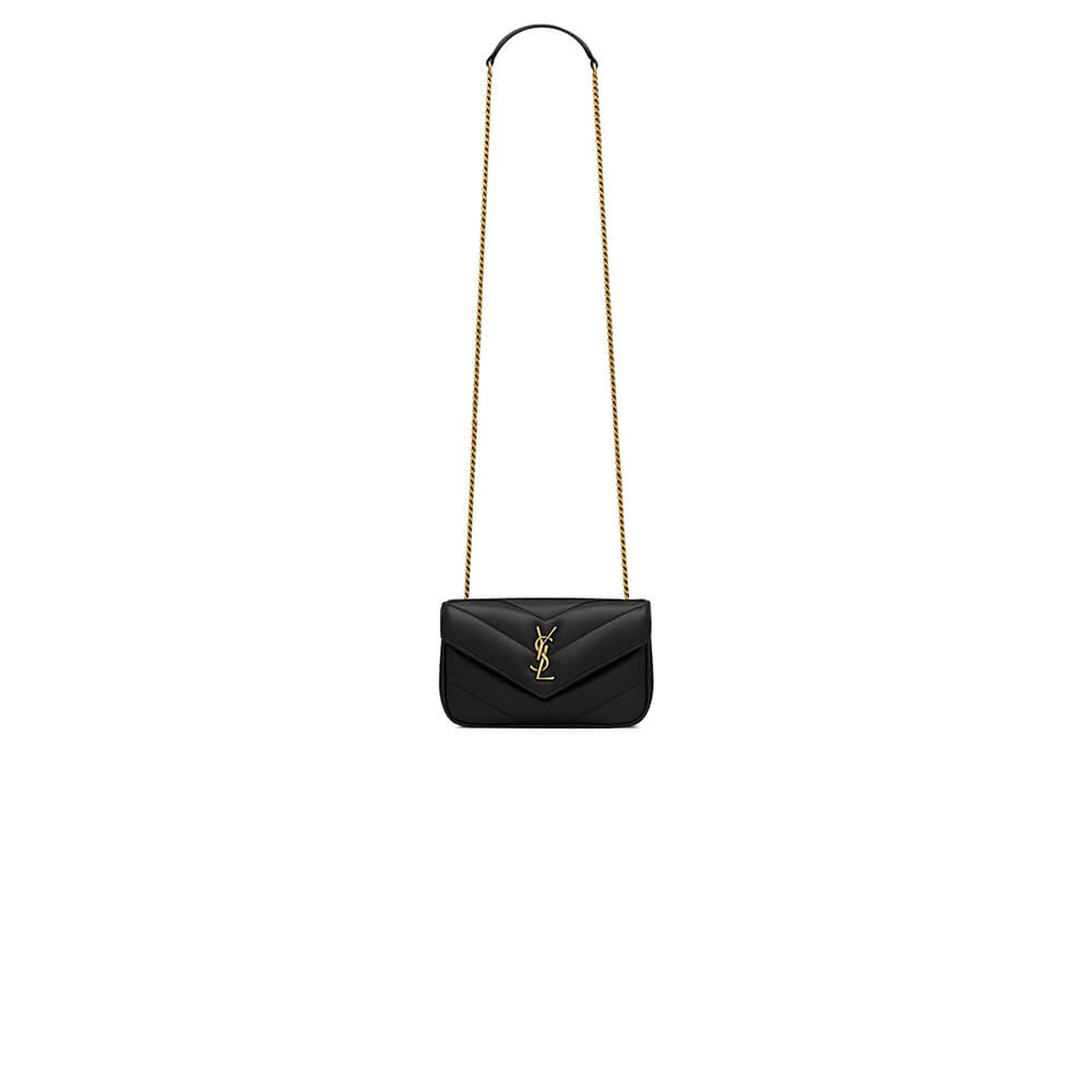 Black YSL LOULOU MINI in lambskin