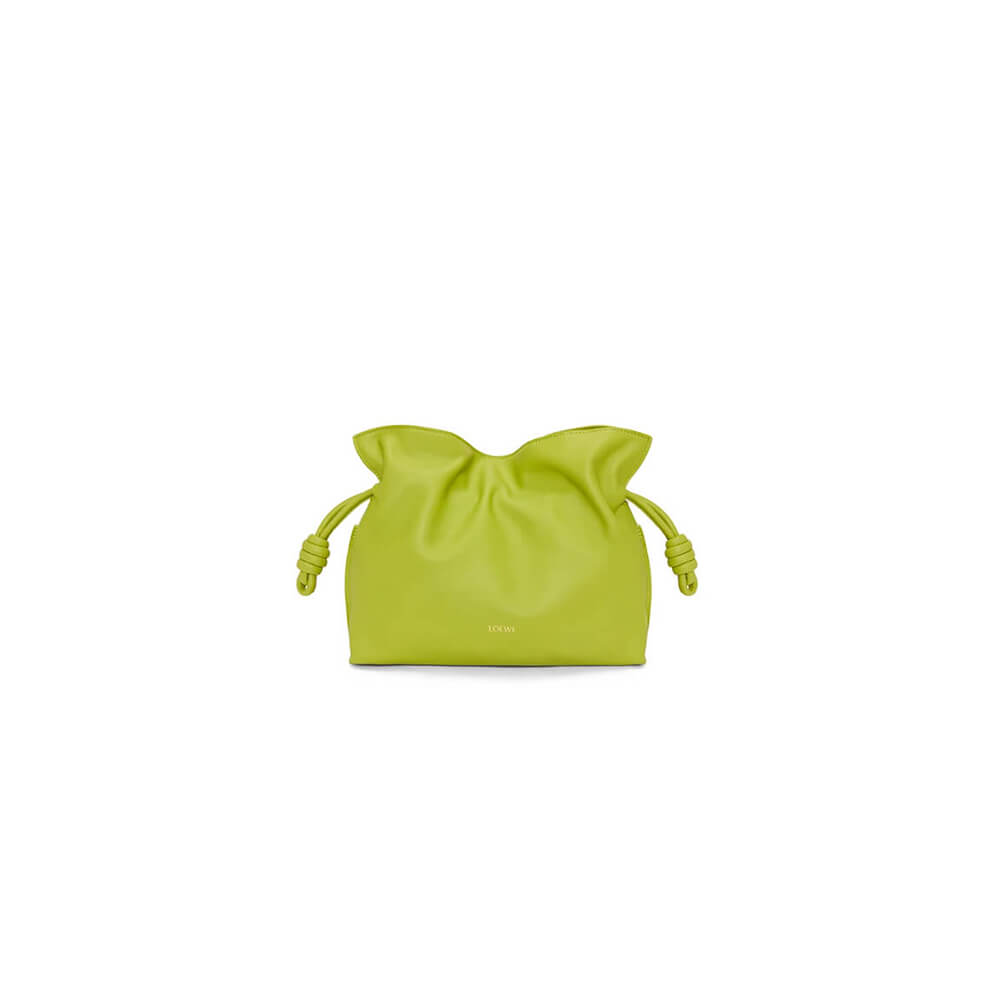 Green LOEWE Medium Flamenco clutch in nappa calfskin (Best
 GRADE)