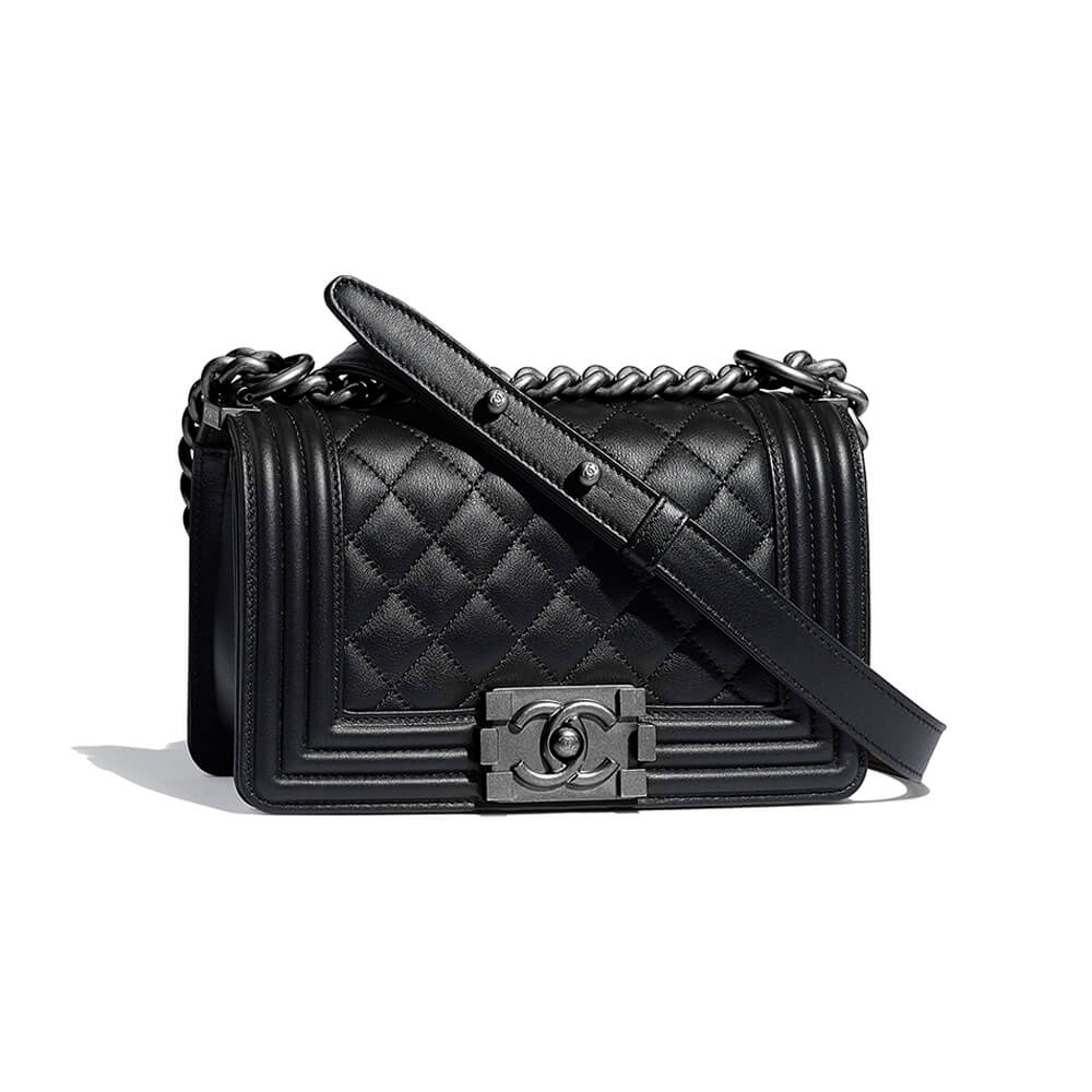 Black SMALL BOY CHANEL HANDBAG