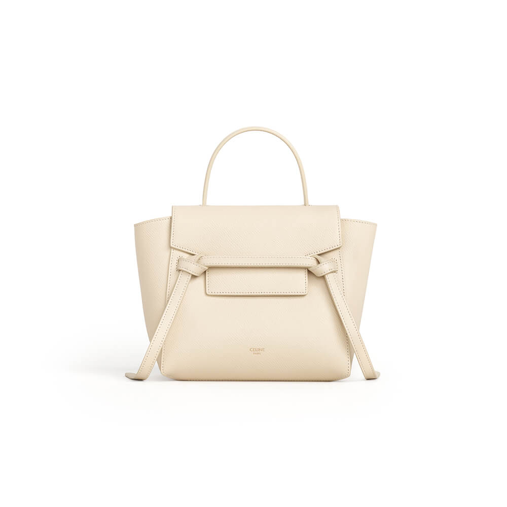 Cream CELINE NANO BELT BAG