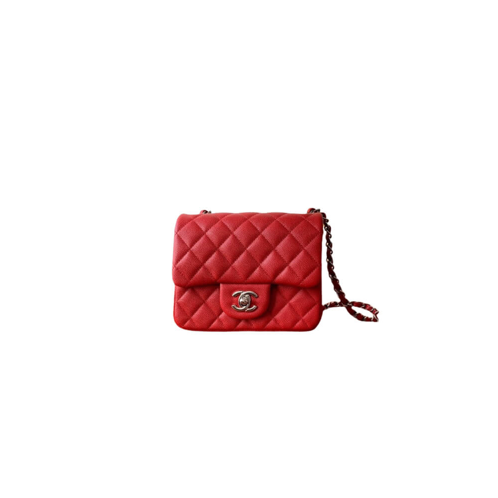 Red Chanel MINI FLAP BAG (Best
 grade)