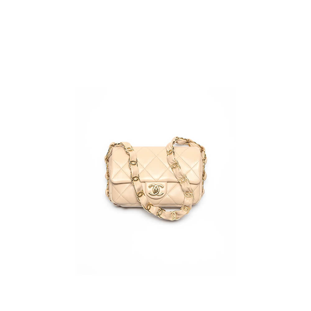 Beige CHANEL Small Flap Bag (Best
 grade)