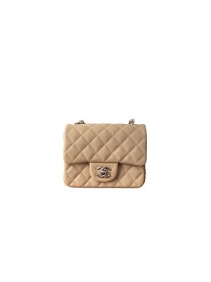 Beige Chanel MINI FLAP BAG (Best
 grade)