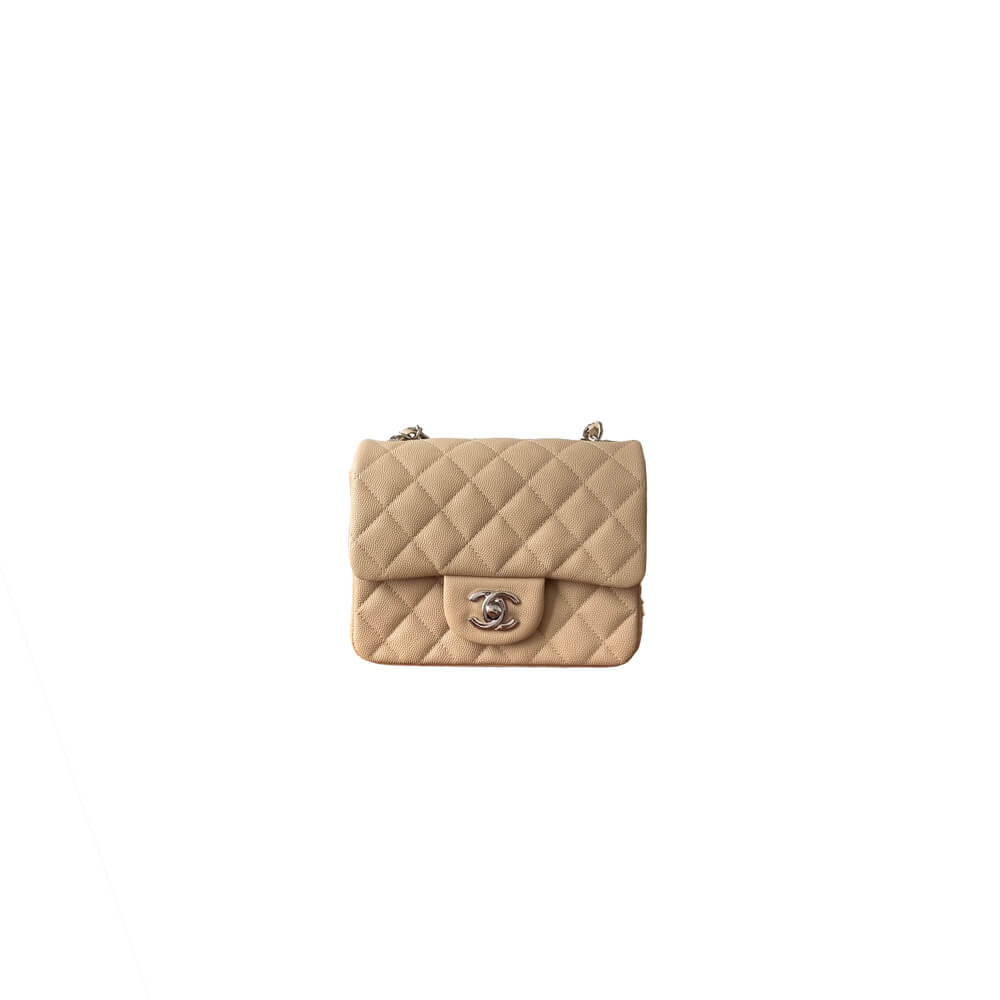 Beige Chanel MINI FLAP BAG (Best
 grade)