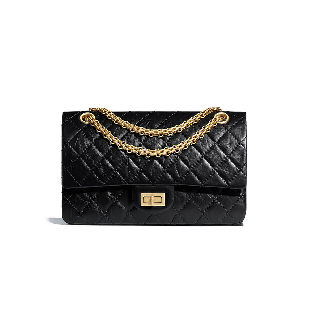 Black CHANEL 2.55 HANDBAG