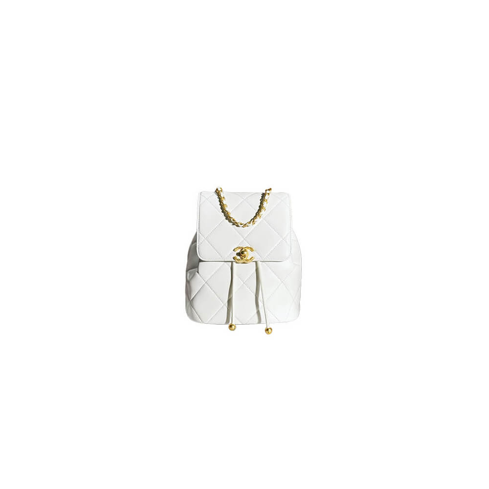 White CHANEL BACKPACK (Best
 grade)