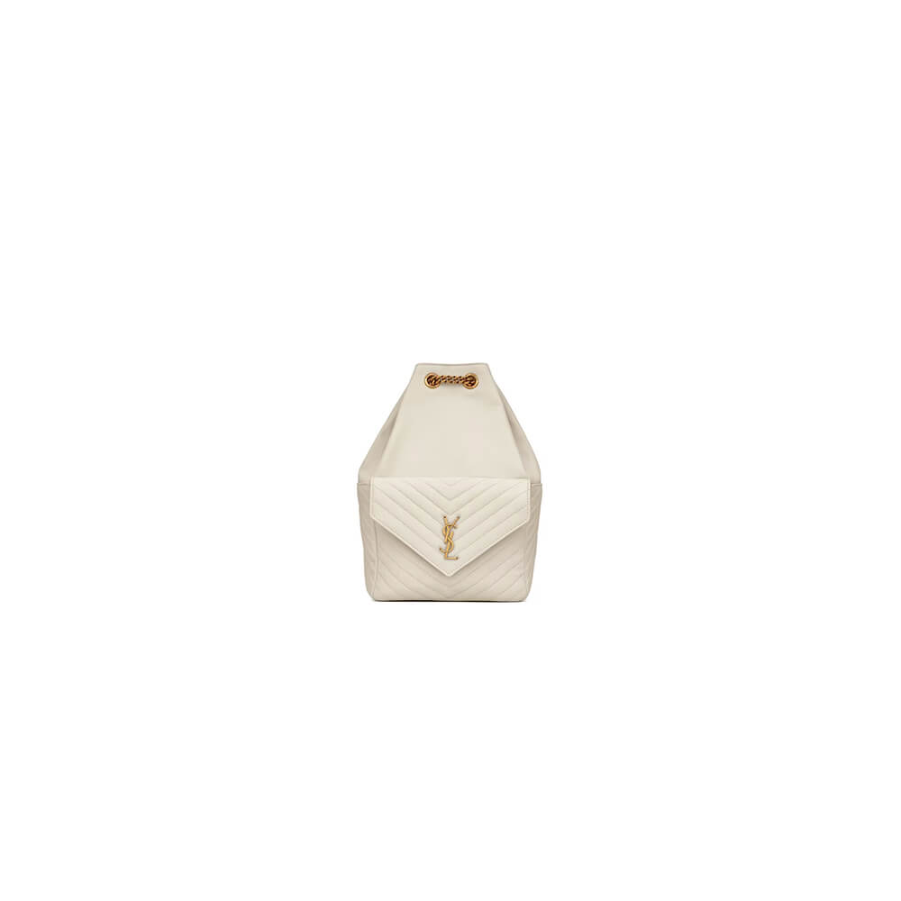 Retro White YSL Joe lambskin backpack