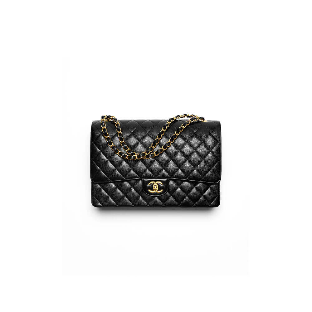 Black CHANEL MAXI CLASSIC HANDBAG (Best
 grade)