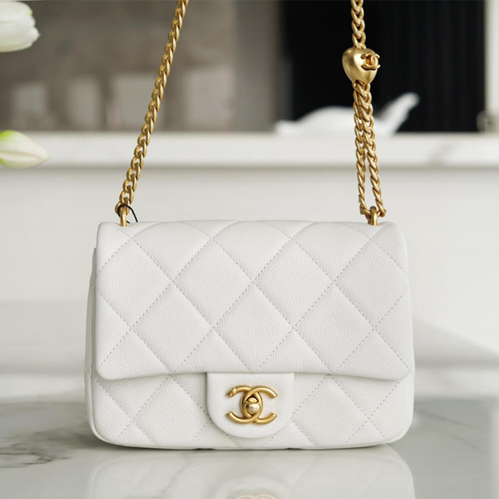 Chanel Love Gold Ball Chain Shoulder Bag - Image 2