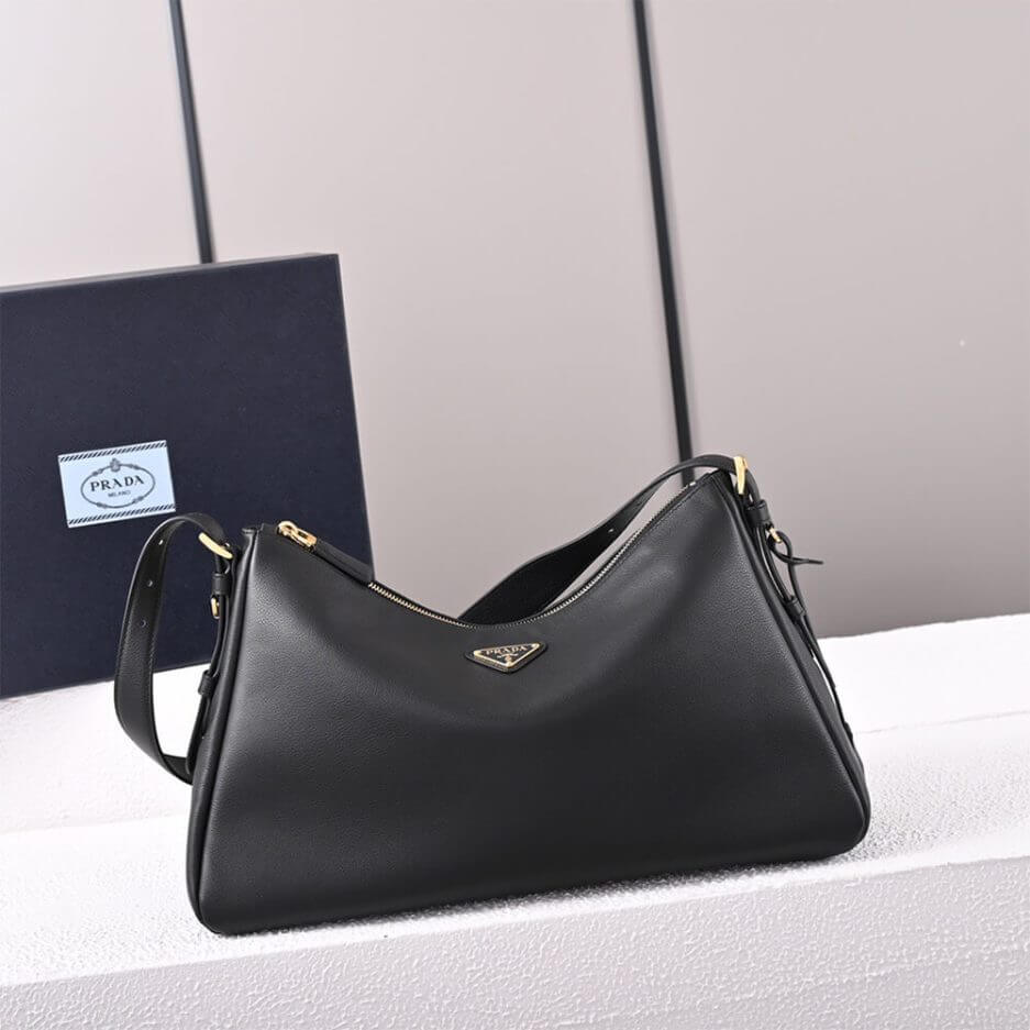 Black Prada Aimee large leather shoulder bag - Image 2