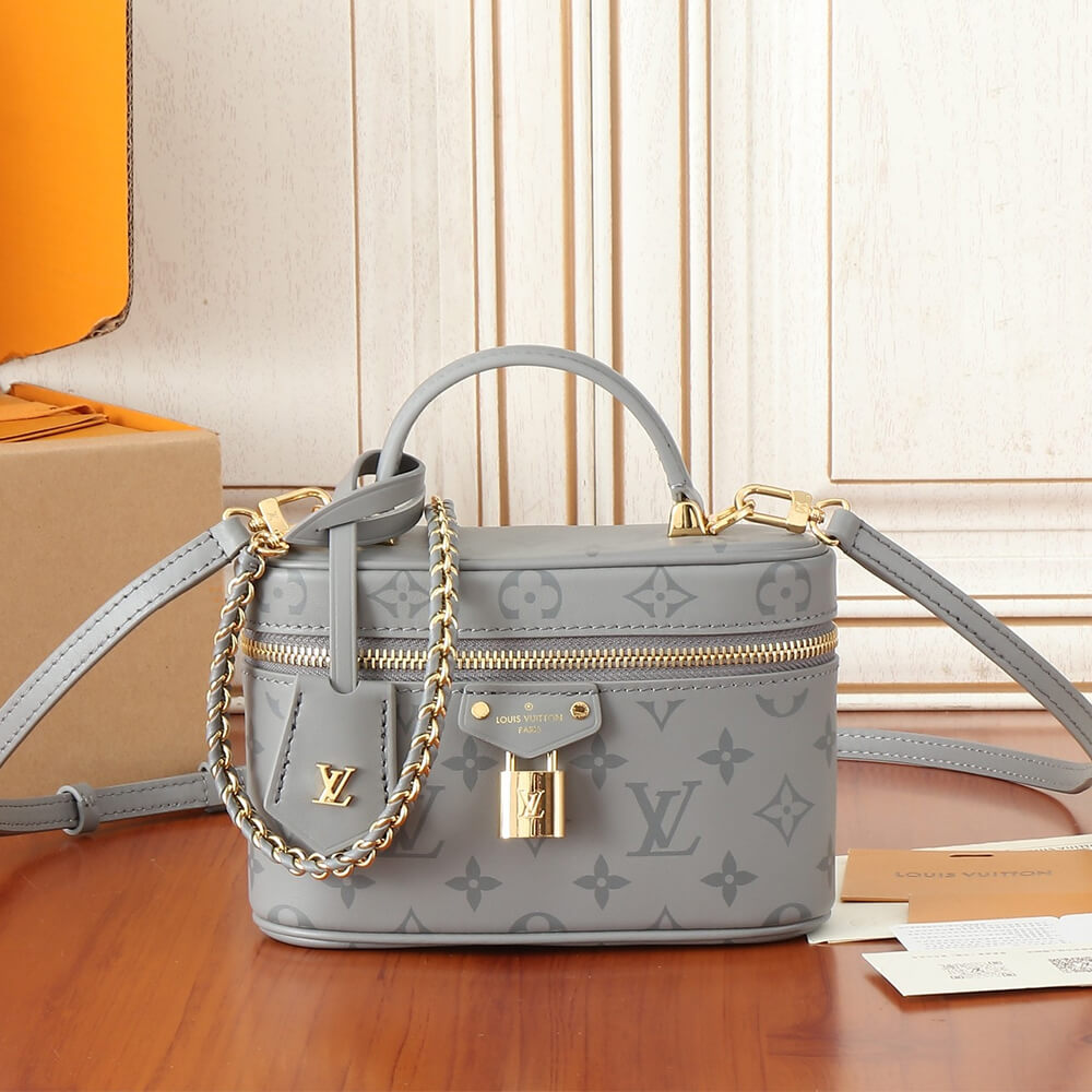 Trianon Gray LV Vanity Chain Pouch - Image 2