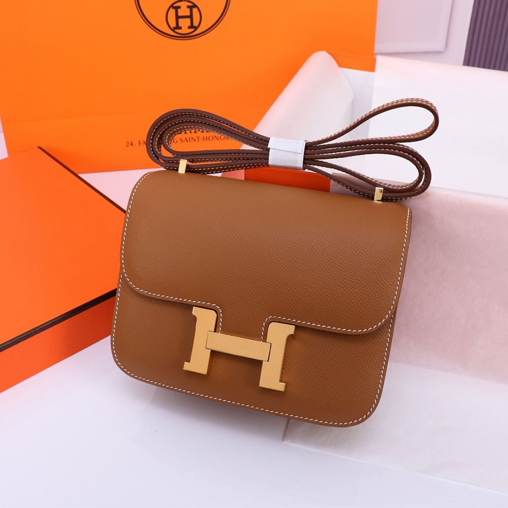 Brown Hermes Constance 19 - Image 2
