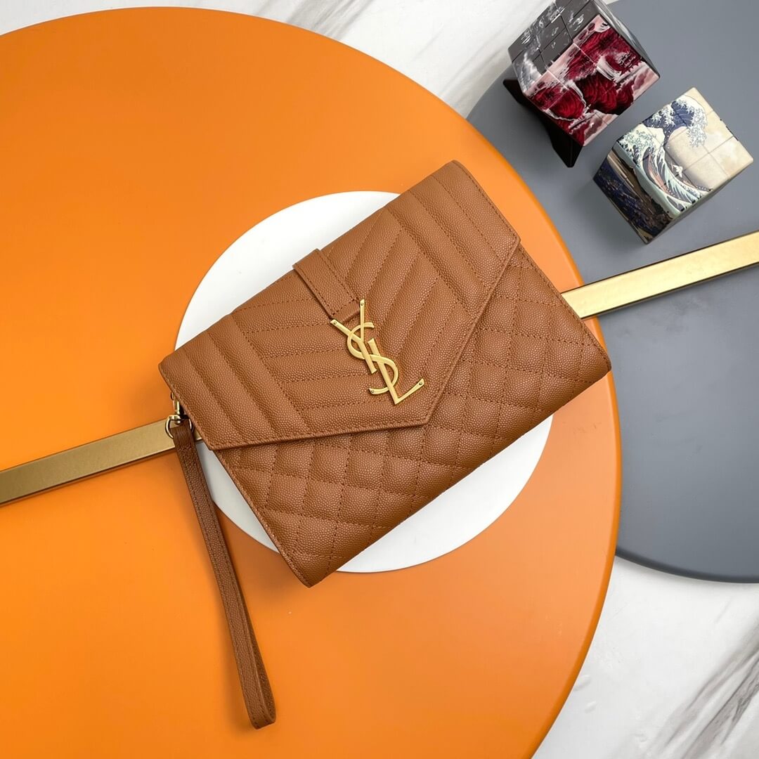 YSL CASSANDRE matelasse leather flap clutch - Image 2